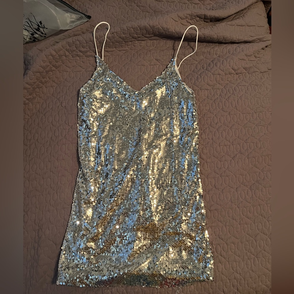 Sexy Solid Sequins Spaghetti Strap Pencil Skirt D… - image 3